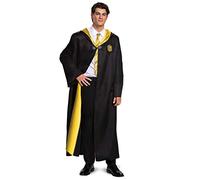 Disguise Disfraz unisex de Hufflepuff para adultos, color negro y amarillo, talla XS 14-16 de EE. UU