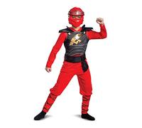 Disguise Clásico Disfraz Ninjago Niño Rojo, Disfraz Ninja Rojo Niño, Disfraz Kai Niño, Disfraz Ninjago Rojo, Disfraz Lego Niño, Disfraz Halloween Niño Ninja, Disfraz Carnaval Niño Talla L