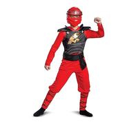 DISGUISE Disfraz unisex Lego oficial de Kai Ninjago rojo para niños, rojo, L