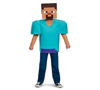 DISGUISE DISK65639K - Disfraz clásico de Steve Minecraft, disfraz de Halloween para niños, unisex, azul, mediano