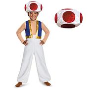 DISGUISE DISK85143K - Disfraz de sapo de Nintendo de lujo, para niños, blanco, talla M