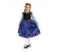 Disguise Disney Frozen Anna Traveling Deluxe Dress Costume, Small (4-6x)