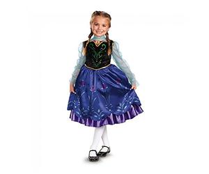 Disguise Disney Frozen Anna Traveling Deluxe Dress Costume, Small (4-6x)