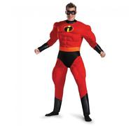 Disguise Disney Mr. Incredible Lujo Músculos Adulto Halloween Hombre Traje 5368