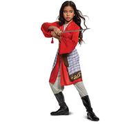 Disguise Disney Mulan Hero Dress Classic Girls Costume, Red, Medium (7-8)