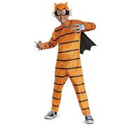 Disguise Dog Man Cat Kid Costume Kids Disfraz Cat Kid Dog Man para niños con capa y mono inspirado en el personaje, 7-8 años
