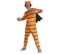 Disguise Dog Man Cat Kid Costume Kids Disfraz Cat Kid Dog Man para niños con capa y mono inspirado en el personaje, 4-6 años