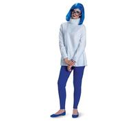 Disguise Inside Out Sadness Costume, Official Deluxe Inside Out Halloween Costume and Wig, Adult Size (18-20)