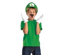 Disguise Kit de accesorios de Luigi de Super Mario Bros para niños, con licencia oficial de, ajuste cómodo con diseño detallado, talla única infantil
