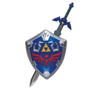 Disguise Legend of Zelda Set de Espada Maestra y Escudo Disfraz para Niños | Officially Licensed by Disguise, Complete Zelda Costume for Kids, 24" / 60cm Play Sword & 13" / 33 Shield Accessory