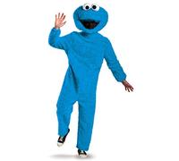 Disguise Men's Full Plush Cookie Monster Prestige Adult Costume, Blue, XX-Large