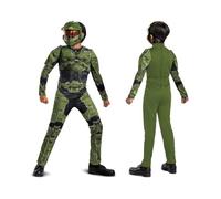 Disguise Oficial - Disfraz Halo Niño, Disfraz Master Chief Niño, Disfraz Militar Niño, Disfraz Camuflaje Niño, Disfraz Carnaval Niño Halloween Talla M