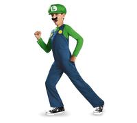 Smiffys Nintendo Super Mario Brothers Luigi Classic Costume (Size 4-6)