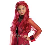 Disguise Peluca roja de Disney Descendants, accesorio oficial de Wicked Wonderland para disfraz de Halloween para niños