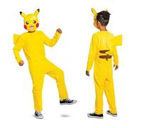 Disguise Pokemon Disfraz Pikachu Oficial, Disfraz Pikachu 100% Poliéster, Inlcuye Careta de Pikachu, Halloween Carnaval, Recomendado para Niños 4-6 Años, Talla XS