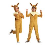 Disguise Pokémon Eevee - Mono para niños, con licencia oficial, vestido de Eevee para niños, cuenta con capucha dimensional con adorables detalles de personajes, material súper suave, para 4-6, 7-8