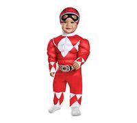 Disguise Red Ranger Infant Muscle Child Costume, Red, (12-18 Months)