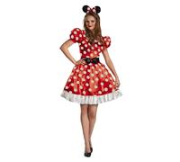 Disguise 129419n-EU - Disfraz clásico de Minnie rojo para adulto, para mujer, multicolor