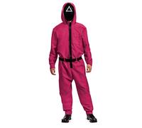 Disguise Squid Game Adult Triangle Guard Jumpsuit Standard