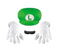 Disguise Super Mario, accesorios Luigi de Super Mario Bros., con licencia oficial, ajuste cómodo y diseño detallado, talla única para niño