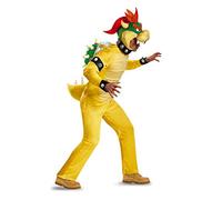 Disguise- Super Mario Bros Deluxe Costume for Adults | Men's Plus Size Bowser Cosplay Outfit with Inflatable Shell Disfraz, Color, Extra-Large (85174D-15L)