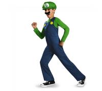 Smiffys Nintendo Super Mario Brothers Luigi Classic Costume (Size 4-6)