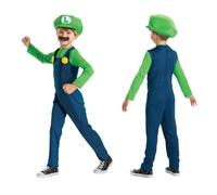 Disguise Super Mario - Disfraz Luigi - Incluye Bigote y Gorro - Talla S 4-6 Años
