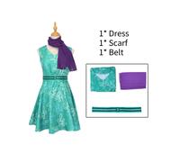 (Disgusto, XL) Out Inside Disgust Joy Conjunto de disfraz de cosplay para niños y adultos Vestido para fiesta