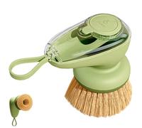 Dish Brush - 10.24x10.24 Inches, Soap Dispenser, Pan Scrub | Palm Grip Design, Efficient Bristles, Kitchen Brush, Remove Oil and Burnt Dirt For Utensils, Sink, Baking Tray Cleaning