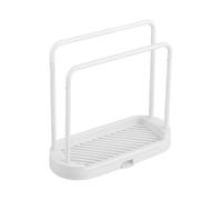 Dish Drainer - Tray Stand for Kitchen, Home Kitchen Accessories, Compact Rag Holder with Draining Base, Dish Cloth Drying Stand, Sponges, Cleaning Supplies, Home Cooking Counter, Water Resistant Tray
