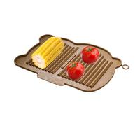 Dish Drying Mat, Silicone Trivet Mats, 13.78x10.04 Inches Heat Resistant and Flexible Easy Clean Design, Reusable Draining Tool for Kitchen Countertop Pot Plate Bowl Utensils Fruit