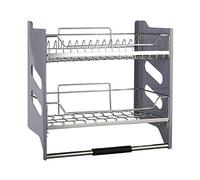 Dish rack Armario de elevación Cesta Cesta 304 de Acero Inoxidable gabinete de Cocina Estante para Platos Estante desplegable amortiguación