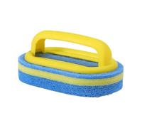 Dish Sponge with Handle - Ergonomic Cleaning Scrubber Pad, Durable Scouring Brush Tool, Comfortable Grip Household Washer, Multi Cleaning Accessory | Bathroom Kitchen Sink Bathtub Tile Toilet