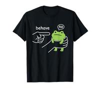 Dishonest Frog Behave No Funny Frog Meme Cartoon Men Women Camiseta