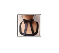 Dishowme Collar de gargantilla de cuero con pajarita, collar gótico Punk con lazo, joyería de cadena Lolita bonita para mujeres y niñas, accesorios para disfraces de Halloween (Negro Moño)