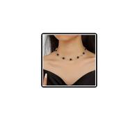 Dishowme Collar Gargantilla de Estrella de Perlas Boho Cuentas de Perlas Sintéticas Collar de Cadena Joyería para Mujeres, talla única, Acero aleado, No es una piedra preciosa