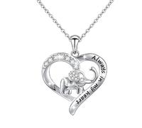 Dishowme Cristal Panda elefante colgante collar girasol abeja corazón gargantilla collar cadena joyería para mujeres niñas adolescentes (Elefante)