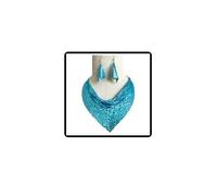 Dishowme Juego de 3 collares y aretes triangulares con lentejuelas, monedas con purpurina, collar de lentejuelas, joyería para mujeres, bailes de máscaras, banquetes y fiestas, talla única, Acero