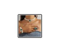 Dishowme Juego de pendientes de collar de perlas de boda de cristal francés para novia, collar de perlas sintéticas, pulsera francesa, conjuntos de joyas de diamantes de imitación para mujeres, talla