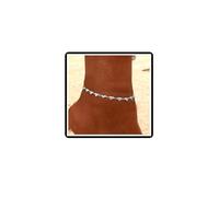 Dishowme Pulsera tobillera de corazón, estilo bohemio, con corazón y cadena para el pie, para verano, playa, sandalias descalzas para mujer, talla única, Acero aleado, No es una piedra preciosa