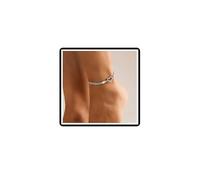 Dishowme Tobillera de corazón con cruz de cristal y diamantes de imitación, mariposa infinita, cadena de pie de la suerte, corazón de amor, verano, playa, sandalias descalzas para mujeres y niñas,