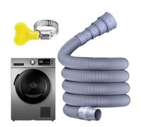 Dishwasher Drain Hose, 360° Rotating Sewer Pipe, Flexible Drainage Tube with Clamps, Heavy-Duty Discharge Hose for Washing, Machine, Home, Utility Room, 13.39 Inches