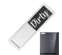 Dishwasher Magnet Clean Dirty Sign - 7x2In Easy To Read Dish Wash Indicator Sign | Non Scratch Stainless Steel Safe Sliding Shutter Reusable Waterproof Strong Magnetic Back Multipurpose Kitchen