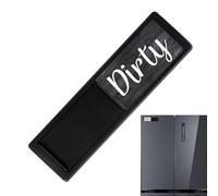 Dishwasher Magnet Clean Dirty Sign - 7x2In Easy To Read Dish Wash Indicator Sign | Non Scratch Stainless Steel Safe Sliding Shutter Reusable Waterproof Strong Magnetic Back Multipurpose Kitchen