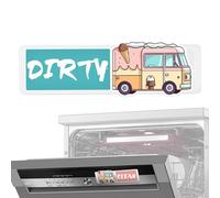 Dishwasher Sign, Adhesive Non Scratch Cute Decors, 7.01x1.97 Inches Magnet with Grip, Stable Appliance Supply with Balance, Professional Kitchen Design, Home Accessories for Apartment Washing Machine