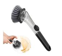 Dishwashing Brush with Built-in Soap Dispenser - Ergonomic Scrub Brush For Dishes, Pots, and Pans | Leak-Proof Kitchen Scrubbing Tool For Sinks and Cookware