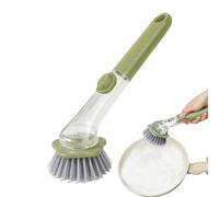 Dishwashing Brush with Built-in Soap Dispenser - Ergonomic Scrub Brush For Dishes, Pots, and Pans | Leak-Proof Kitchen Scrubbing Tool For Sinks and Cookware