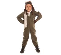 Disiao Disfraz de piloto de la Fuerza Aιrea para niρo pequeρo Trajes de Halloween Cosplay (S)