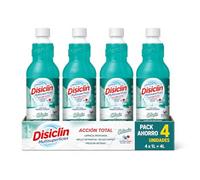 Disiclin Limpiador Multisuperficies Acción Total Colonia 1L Pack de 4 | Limpiador Multiusos para Suelos y Superficies | Frescor Intenso y Brillo | Limpieza Diaria para Hogar y Oficina