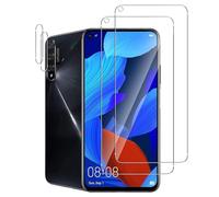 Dision Protector de Pantalla Compatible con Huawei Nova 5T [2 Piezas] +Protector de Lente de Cámara [2 Piezas] [Tecnología de Defensa Múltiple]Vidrio Templado